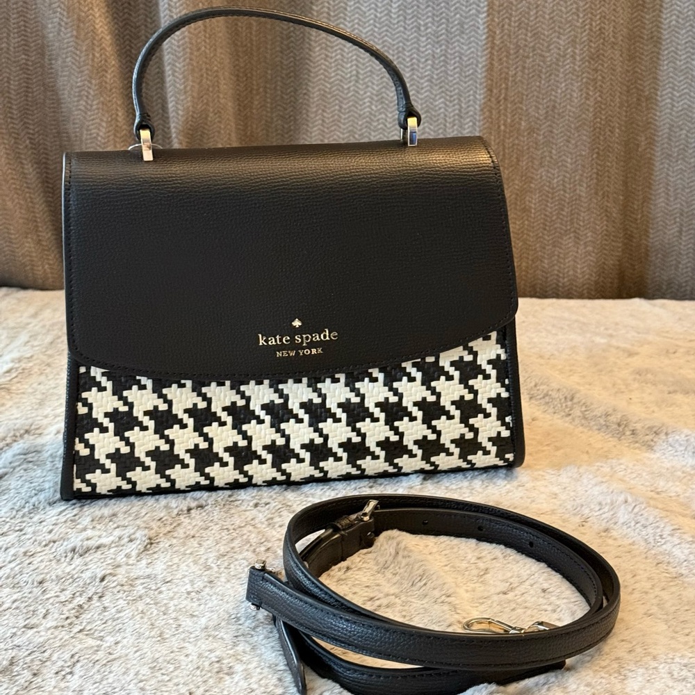 NWOT-Kate Spade - Black and White Darcy Satchel